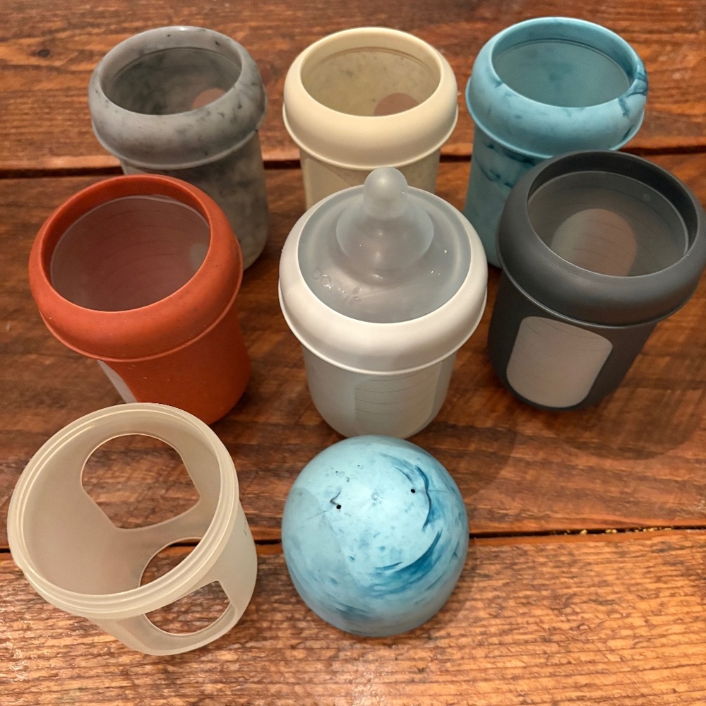 Boon nursh bottles and wash container and drying rack